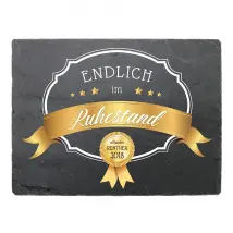 Geschenkidee für Rentner zum wohlverdienten Ruhestand Größe: 20 x 15 cm