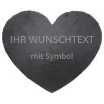 Schieferherz mit Wunschgravur in der Größe 24 cm