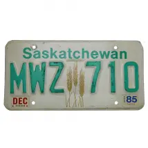 Kanadisches Kennzeichen Saskatchewan - original Nummernschild aus Kanada