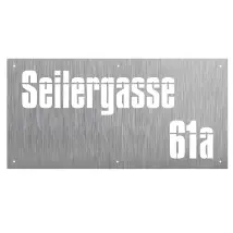 Hausnummer aus Edelstahl -Design Rectangle Impossible