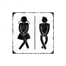Toilettenschild im modernen Stil aus Aluminium modern