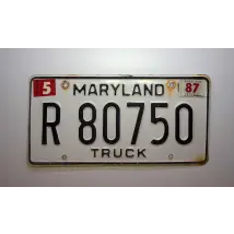 US Nummernschild Maryland Truck- original Nummernschild aus den USA