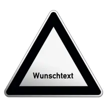 Gefahrenzeichen Black Edition mit Wunschtext