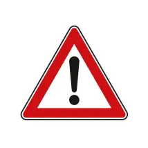 Verkehrszeichen StVO - Dreieckiges Verkehrsschild Gefahrstelle