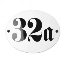 Dresdner Hausnummer aus Emaille | 18,3 cm x 14,3 cm