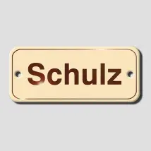 Namensschild aus Emaille in vielen Farben | 7 x 3 cm - einzeilig