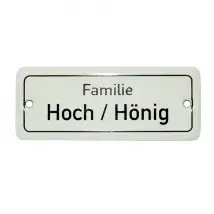 Namensschild aus Emaille in vielen Farben | 7 x 3 cm - zweizeilig