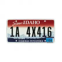USA-Kennzeichen Idaho - Famous Potatoes - original