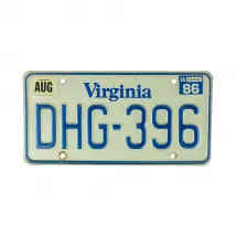 USA Kennzeichen Virginia - originales Schild aus den USA
