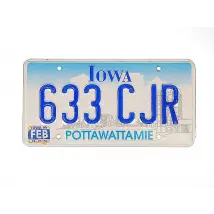 US-Nummernschild Iowa - original