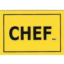 Schild als Postkarte: Chefchen