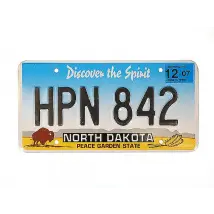 US Nummernschild North Dakota - Discover the Spirit - original
