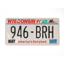 US-Nummernschild Wisconsin - Americas Dairyland - original