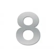 Hausnummer 8 - Schriftart Klassik aus Edelstahl
