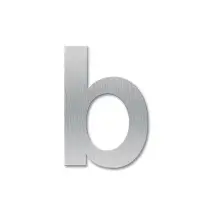 Kleinbuchstabe b - Schriftart Klassik aus Edelstahl