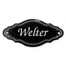 Nostalgisches Emaille Türschild 9 x 4 cm