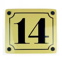 Kleine emaillierte Hausnummer 12 x10,5 cm | weitere Farben