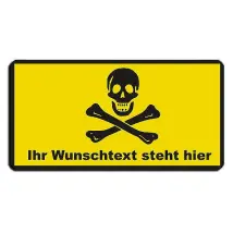 Warnschild als Türschild mit Ihrem Wunschtext 30 x 15 cm
