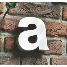 3D Kleinbuchstabe a aus Edelstahl - Höhe 16 cm und Tiefe 3 cm