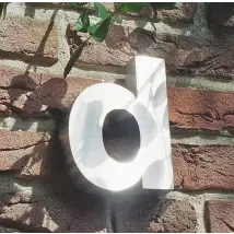 3D Kleinbuchstabe d aus Edelstahl - Höhe 16 cm und Tiefe 3 cm