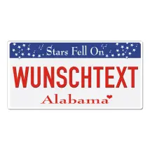 Alabama - Autokennzeichen mit Wunschtext bedruckt 30 x 15 cm