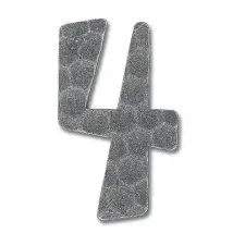 Schmiedeeisen Hausnummer - Ziffer 4