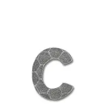 Schmiedeeisen Hausnummer - Buchstabe c