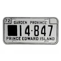 Kanadisches Autokennzeichen Prince Edward Island
