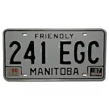 Kanadisches PKW-Schild - Manitoba