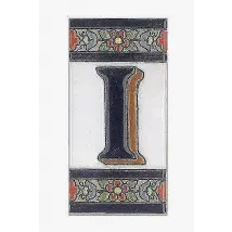 Spanische Fliesen aus Keramik - Buchstabe I