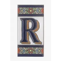 Spanische Fliesen aus Keramik - Buchstabe R