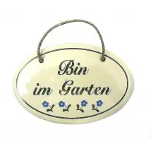 Emaille Türschild für Gartenfreunde - 15 x 10 cm