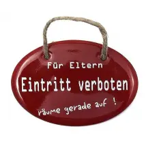 Emaille Türschild - Eintritt verboten 10,5 x 7 cm