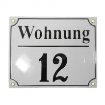 Türschild aus Emaille 20 x 16 cm