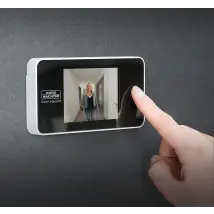 Digitaler Türspion Door eGuard DG 8200 Überwachungskamera mit Klingel in weiß