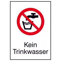 Verbots-Kombischild »Kein Trinkwasser«