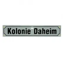 Emaille Straßenschild mit Farbauswahl | Höhe: 8 cm | max. 16 Zeichen