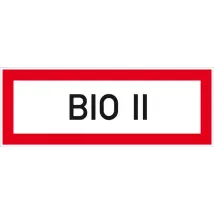 Hinweisschild für die Feuerwehr »BIO II«