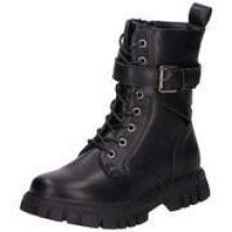Barbarella Schnür Boots Mädchen schwarz|schwarz