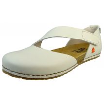 Damen Komfort Sandalen Creta 0384 Weiß  Cream Leder 39