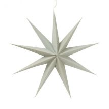 Dekohänger Weihnachtsstern aus recyceltem Papier 9 Zacken in "hellgrün" D60cm