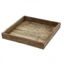 Schöne Dekoschale quadratisch aus Mangoholz - Breite 30 cm