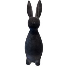 Samt Osterhase aus Kunststoff Schwarz - versch. Größen M