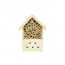 Insektenhotel aus Holz Höhe 18,0 cm - in natur