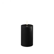 Deluxe Homeart schwarze Stumpenkerze D7,5xH12,5cm
