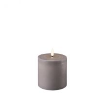 Deluxe Homeart graue Stumpenkerze D10xH10cm