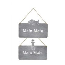 Wandschild aus Eisen "grau" in zwei Ausführungen Leuchtturm