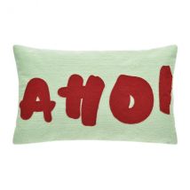 PAD Kissenhülle 'Ahoi' in Mintgrün/Rot 30x50cm