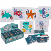 Magisches Handtuch Meerestiere 30 x 30 cm- in sechs Varianten Clownfisch