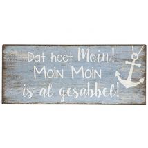 Maritimes "Metallschild Dat heet Moin!"